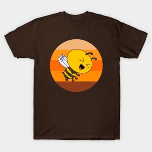 Kawaii Cute Happy Bee - Vintage Sun Bee Happy T-Shirt